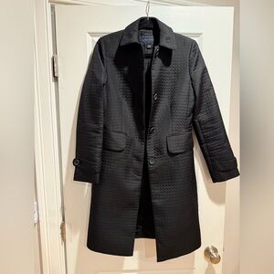 Banana Republic Black Quilted Trench Coat